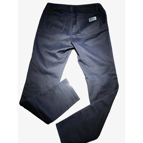 Michael Kors Jeans Medium Wash Stretch Faux Pockets Silver Tag Size 8 Slim Leg - Picture 2 of 9